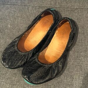 Tieks obsidian black flats
